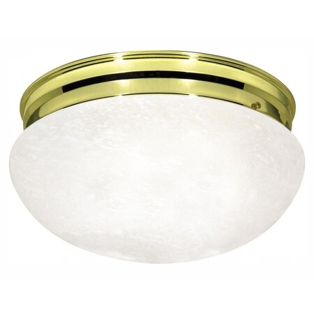 Nuvo 2 Light Flush Mount Large Alabaster Mushroom SF76/678